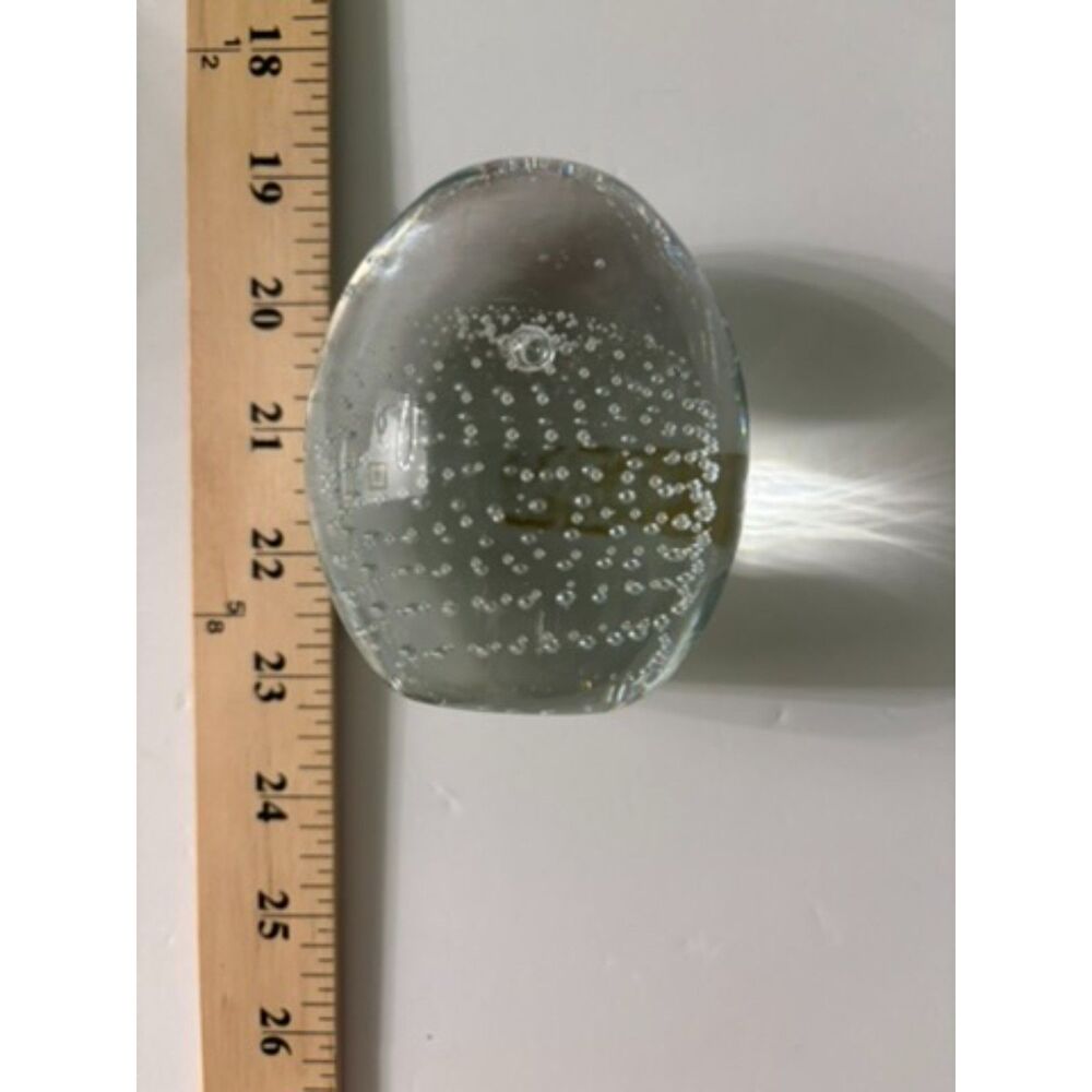 Handblown clear glass egg